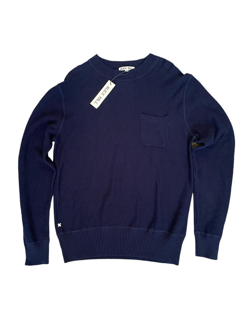 Alex Mill Mercer Cotton Pocket Sweater Navy Blue Sweatshirt Men’s Size XS NWT